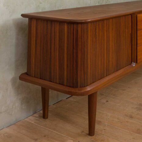 Danish teak sideboard with tambour door 2014-2 Danish teak sideboard with tambour door scaled