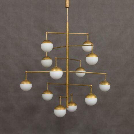 Italian brass mid century chandelier-1 Italian brass mid century chandelier scaled
