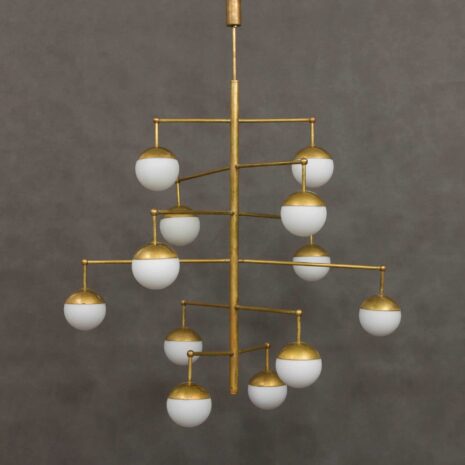 Italian brass mid century chandelier-2 Italian brass mid century chandelier scaled
