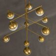 Italian brass mid century chandelier  scaled