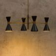 włoska lampa wisząca stilnovo  klosze  scaled