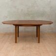 Hans Olsen style teak table with internal hide in plates   scaled