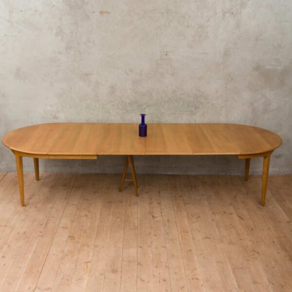 Henning Kjaernulf oak extension table with four leaves   scaled