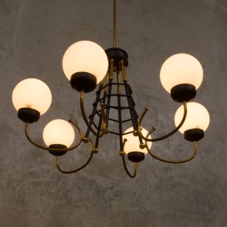 Original Stilnovo chandelier from the 60s-6 Original Stilnovo Kronleuchter aus dem s skaliert