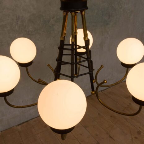 Original Stilnovo chandelier from the 60s-8 Original Stilnovo Kronleuchter aus dem s skaliert