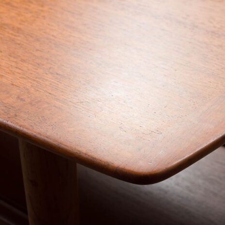 Teak side table with portable tray, 60s-10 Teak side table with portable tray s scaled