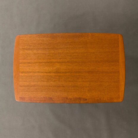 Teak side table with portable tray, 60s-7 Teak side table with portable tray s scaled