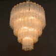 venini  pier chandelier with  Murano glass parts  scaled