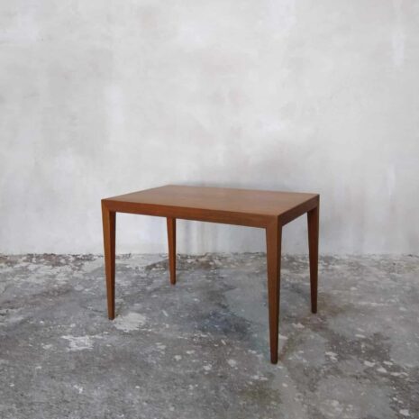 2043 Teak side coffee table by S. Hansen for Haslev, Denmark, 60s 2 Teak side coffee table by S
