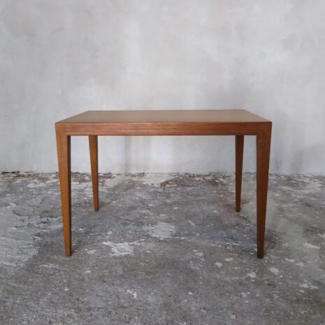 2043 Teak side coffee table by S. Hansen for Haslev, Denmark, 60s 3 Teak side coffee table by S