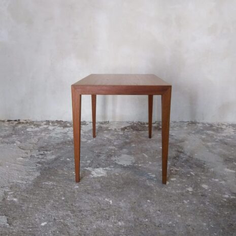 2043 Teak side coffee table by S. Hansen for Haslev, Denmark, 60s 4 Teak side coffee table by S