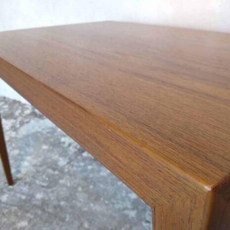 2043 Teak side coffee table by S. Hansen for Haslev, Denmark, 60s 7 Teak side coffee table by S
