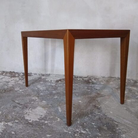 2043 Teak side coffee table by S. Hansen for Haslev, Denmark, 60s 9 Teak side coffee table by S