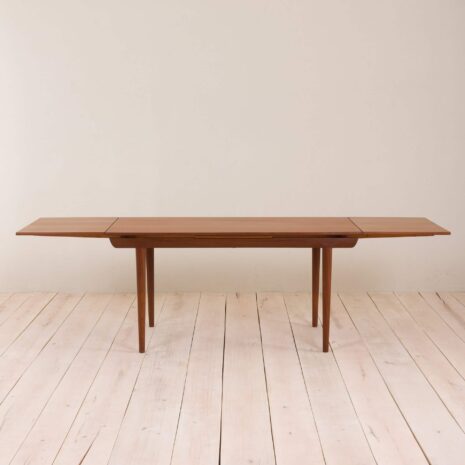 2056 Johannes Andersen style Danish teak extension table-3 Johannes Andersen style Danish teak extension table scaled