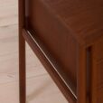 Danish teak desk with drawers with sculptular pul out handles scaled