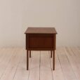 Danish teak desk with drawers with sculptular pul out handles scaled