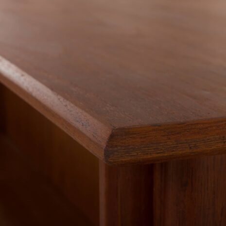 2057 Danish teak desk with 6 drawers with sculptular pul out handles-8 Danish teak desk with drawers with sculptular pul out handles scaled