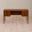 Danish double sided desk with six drawers  scaled