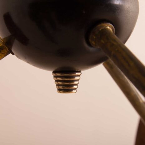 2059 3 shades Stilnovo style pendant lamp with teak Stilnovo pendant lamp in brass, teak and 3 opaline glass shades, Italy, 60s-2-18 shades Stilnovo style pendant lamp with teak Stilnovo pendant lamp in brass teak and opaline glass shades Italy s scaled