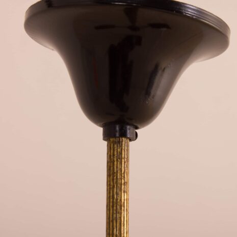 2059 3 shades Stilnovo style pendant lamp with teak Stilnovo pendant lamp in brass, teak and 3 opaline glass shades, Italy, 60s-2-8 shades Stilnovo style pendant lamp with teak Stilnovo pendant lamp in brass teak and opaline glass shades Italy s scaled