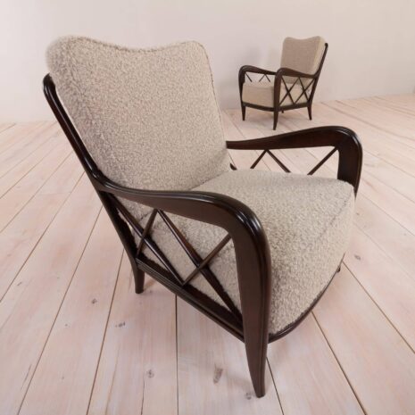 2053 Paolo Buffa lounge chairs in alapaca boucle wool upholstery-14 Paolo Buffa lounge chairs in alapaca boucle wool upholstery scaled