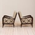 Paolo Buffa lounge chairs in alapaca boucle wool upholstery scaled