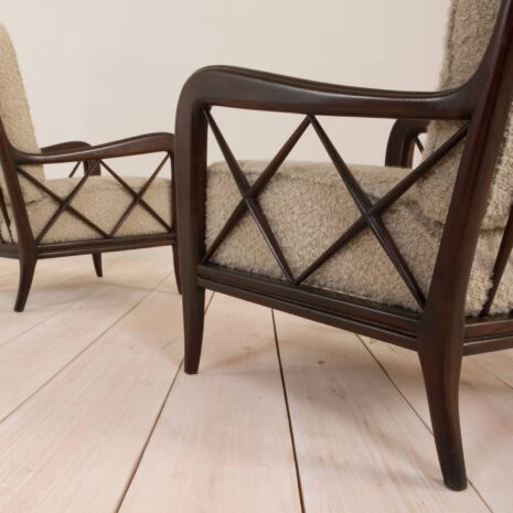 2053 Paolo Buffa lounge chairs in alapaca boucle wool upholstery-8 Paolo Buffa lounge chairs in alapaca boucle wool upholstery scaled