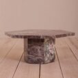 Italian mid century marble hexagonal coffee table   scaled