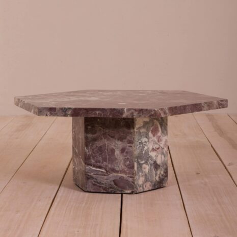2060 Italian mid century marble hexagonal coffee table-2-2 Italian mid century marble hexagonal coffee table scaled