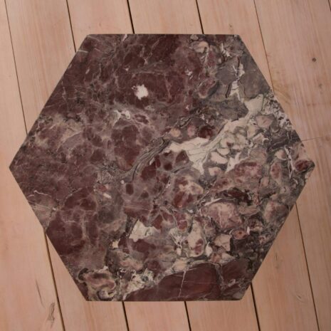2060 Italian mid century marble hexagonal coffee table-2-3 Italian mid century marble hexagonal coffee table scaled