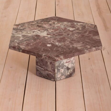 2060 Włoski marmurowy sześciokątny stolik kawowy z połowy wieku-2-6 Italian mid century marble hexagonal coffee table scaled