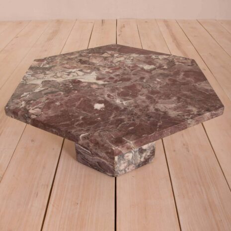 2060 Italian mid century marble hexagonal coffee table-2-7 Italian mid century marble hexagonal coffee table scaled