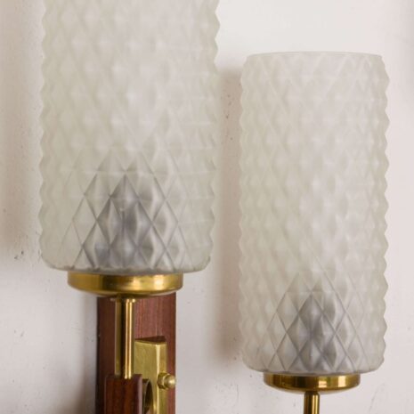 2066 Pair of teak and brass Italian wall scones from the 60s-5 Pair of teak and brass Italian wall scones from the s scaled