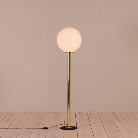 2079 Venini brass floor lamp with murano glass shade, Italy, 60s-2-2 Venini brass floor lamp with murano glass shade Italy s scaled