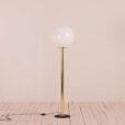 Venini brass floor lamp with murano glass shade Italy s  scaled