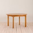 Danish round oak extension table with two leaves  scaled