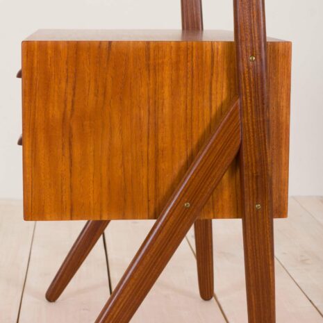 Danish Teak Y-Leg Vanity Table with Mirror by Olholm Mobler 1960s. 2085-9 Danish Teak Y Leg Vanity Table with Mirror by Olholm Mobler s