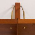 Danish vintage teak wall unit with desk and cabinet in the style of Cadovius   scaled