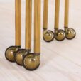 Italian brass nesting tables with decorative pipes s   scaled