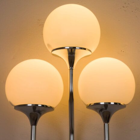 Para chromowanych kinkietów Goffredo Reggiani 2076-10 Pair of chrome plated wall lights by Goffredo Reggiani scaled