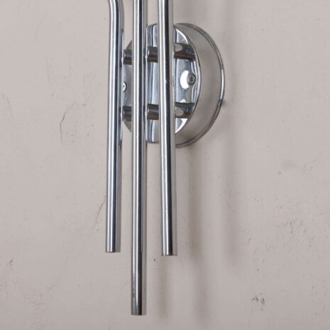 Para chromowanych kinkietów Goffredo Reggiani 2076-4 Pair of chrome plated wall lights by Goffredo Reggiani scaled