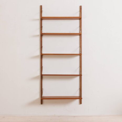 Poul Cadovius vintage wall unit shelving with 5 shelves, Denmark, 60s 2100-3 Poul Cadovius vintage wall unit shelving with shelves Denmark s scaled