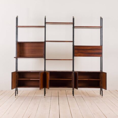 2108 Italian geometrical free standing wall unit from the 60s in rosewood-3 Italian geometrical free standing wall unit from the s in rosewood scaled