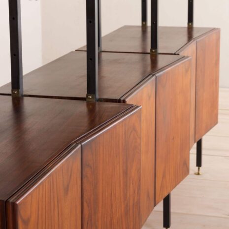 2108 Italian geometrical free standing wall unit from the 60s in rosewood-5 Italian geometrical free standing wall unit from the s in rosewood scaled