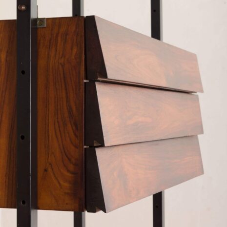 2108 Italian geometrical free standing wall unit from the 60s in rosewood-6 Italian geometrical free standing wall unit from the s in rosewood scaled