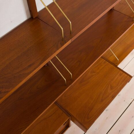 Danish wall unit from the 60s with a large desk and cabinet in the style of Poul Cadovius 2089-16 Danish wall unit from the s with a large desk and cabinet in the style of Poul Cadovius scaled