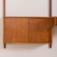 Danish wall unit from the s with a large desk and cabinet in the style of Poul Cadovius   scaled