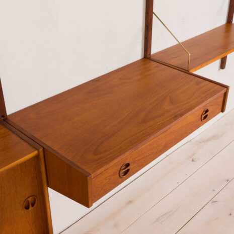 Danish wall unit from the 60s with a large desk and cabinet in the style of Poul Cadovius 2089-5 Danish wall unit from the s with a large desk and cabinet in the style of Poul Cadovius scaled