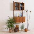 Early Poul Cadovius wall unit with bar cabinet for Cado   scaled