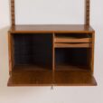 Early Poul Cadovius wall unit with bar cabinet for Cado   scaled